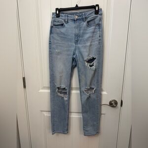 Women's Blue Jeans American eagle stretch mom jeans size 2 regular